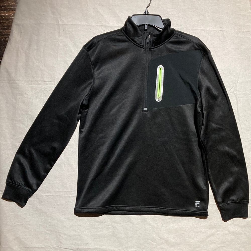 FILA Mens Sweater Sport Live In Motion Black Sz-M RN# 73277 Preowned
